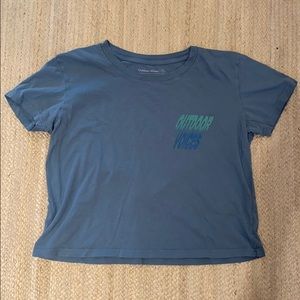 Outdoor Voices Blue Cropped Tshirt